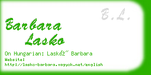 barbara lasko business card